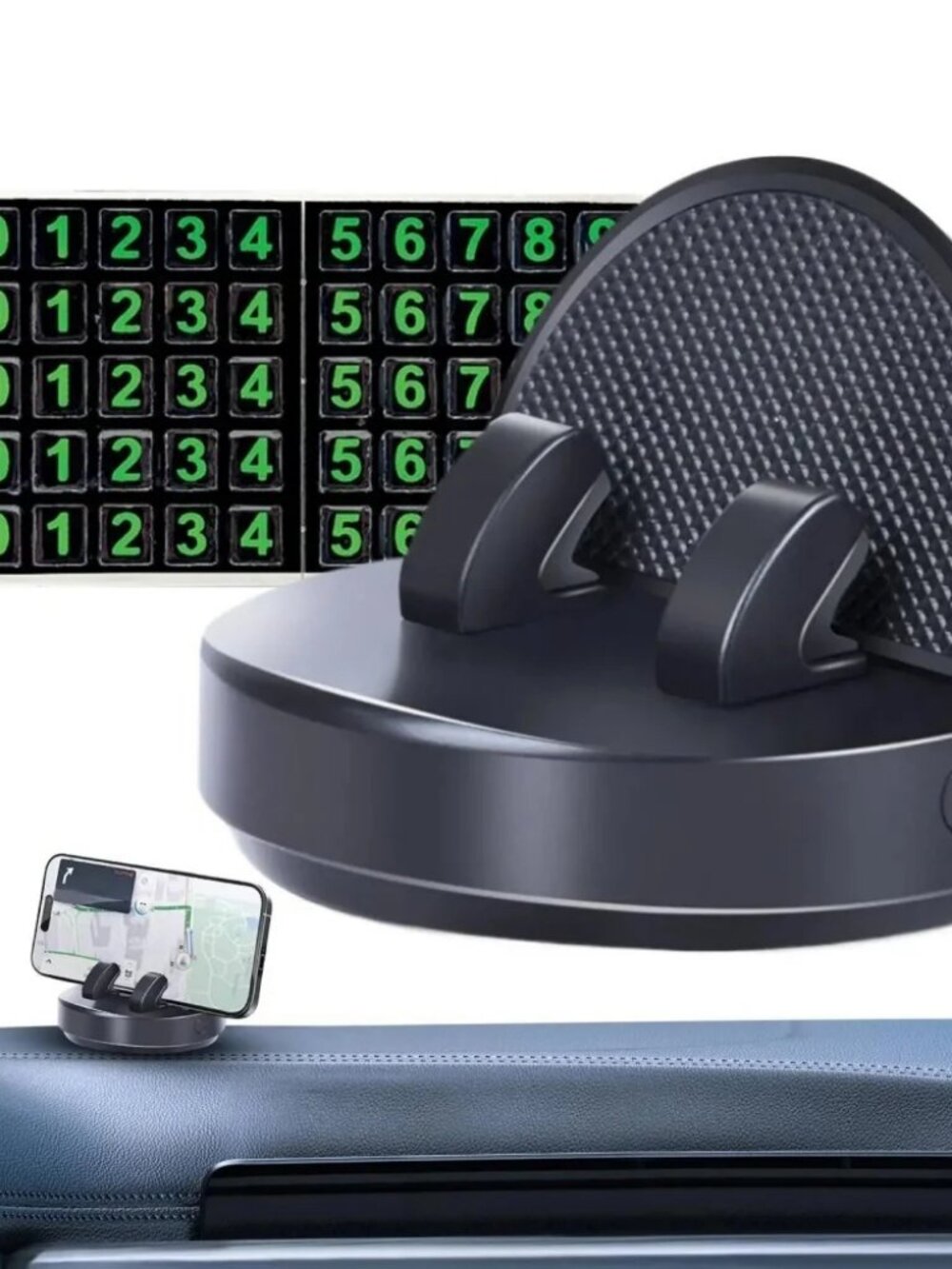 Dashboard Car Phone Mount Holder Car Navigation Holder 360-Degree Rotation Holde